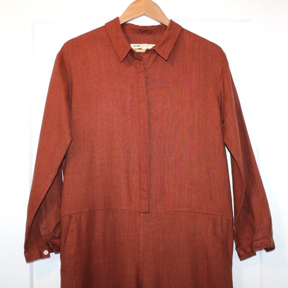 ZII ROPA Wade Linen Jumpsuit in Sangria - Picture 3 of 6